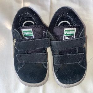 Puma Velcro close black shoes size 5